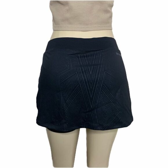 Park black linear print skort mini skirt - Picture 4 of 6